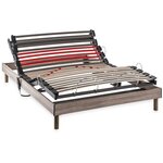Ensemble matelas + sommier relaxation électrique - 140 x 200 cm - Matelas ressorts ensachés