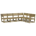 vidaXL Salon de jardin 6 Pièces bois de pin imprégné
