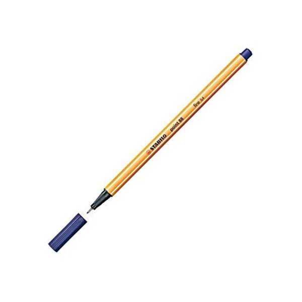 Stylo-Feutre POINT 88 Pointe Fine 0 4 mm Bleu nuit STABILO