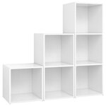 vidaXL Ensemble de meubles TV 3 Pièces Blanc Aggloméré