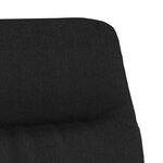 vidaXL Chaise de relaxation avec tabouret Noir Tissu