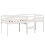 vidaXL Lit haut avec toit blanc 75x190 cm bois de pin massif