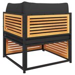 vidaXL Salon de jardin avec coussins 5 Pièces Bois d'acacia solide