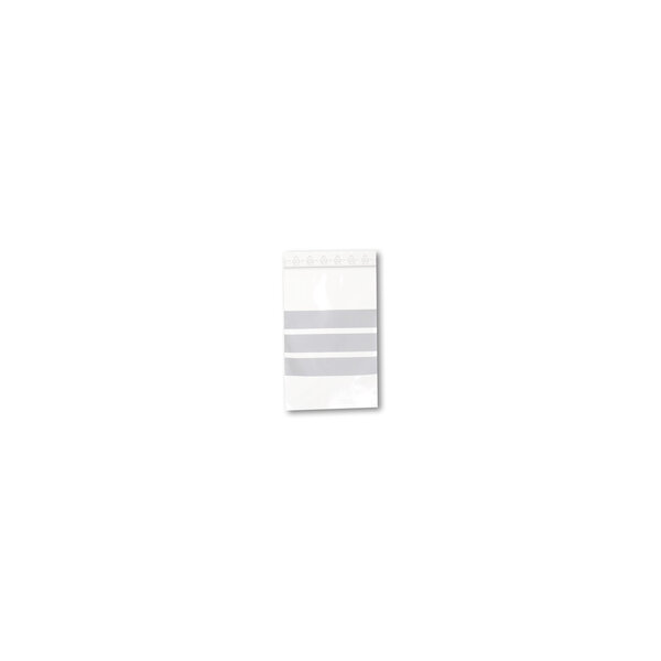 Lot de 500 sachets plastiques à fermeture zip 100x150mm + 3 bandes blanches