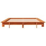 vidaXL Cadre de lit sans matelas cire marron 135x190cm bois pin massif