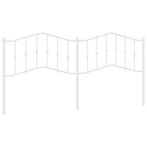 vidaXL Tête de lit métal blanc 193 cm