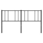 vidaXL Tête de lit métal noir 180 cm