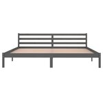 vidaXL Cadre de lit Bois massif de pin 200x200 cm Gris