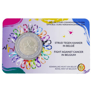 2 euros Belgique 2024 - Lutte contre le cancer coincard version flamande.