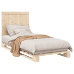 vidaXL Cadre de lit avec tête de lit 90x200 cm bois de pin massif