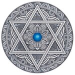 JEWISH Mandala Art 3 Once Argent Monnaie 10 Dollars Fiji 2024