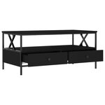vidaXL Table basse noir 100x51x45 cm bois d'ingénierie
