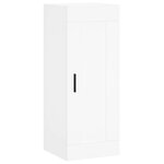 vidaXL Buffet haut Blanc 34 5x34x180 cm Bois d'ingénierie