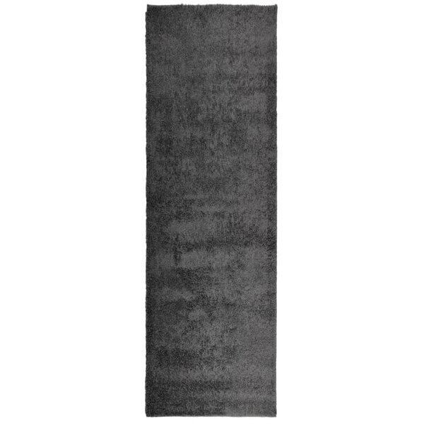 vidaXL Tapis shaggy PAMPLONA poils longs moderne anthracite 80x250 cm
