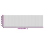 vidaXL Tapis rectangulaire noir 60x200 cm bambou