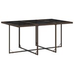 vidaXL Ensemble à manger de jardin et coussins 11 Pièces marron rotin