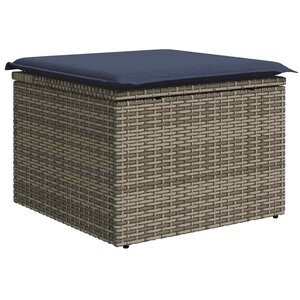 vidaXL Ensemble de Canapés 5 Pièces Gris polyrotin