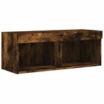 vidaXL Ensemble de meubles TV muraux 8 Pièces et lumières LED chêne fumé