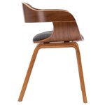 vidaXL Chaises à manger lot de 2 gris foncé tissu et bois courbé