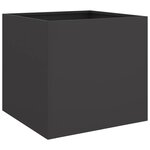 vidaXL Jardinières 2 Pièces noir 42x40x39 cm acier laminé à froid