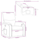 vidaXL Fauteuil de massage inclinable Noir Tissu