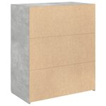 vidaXL Buffet gris béton 80x42 5x93 cm bois d'ingénierie