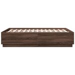 vidaXL Cadre de lit chêne marron 140x190 cm bois d'ingénierie