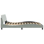 vidaXL Cadre de lit sans matelas gris clair 160x200 cm velours