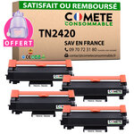 TN2420 - Pack de 4 Toners compatibles Brother TN2420 Noir - Marque française