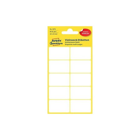 Avery zweckform etiquette multi-usages, 32 x 23 mm, blanc