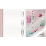 Cahier spirale clairefontaine koverbook blush a4 21 x 29 7 cm - petits carreaux - 160 pages - lot de 5