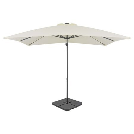 vidaXL Parasol avec base portable Sable