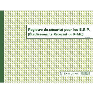 Piqûre 24x32cm Registre de sécurité pour les établissement recevant du public (ERP) - 3... x 5 EXACOMPTA