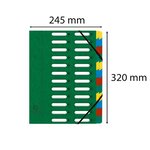 Trieur Harmonika® À Fenêtres Avec Élastiques Véritable Carte Lustrée 24 Compartiments - Vert - X 4 - Exacompta