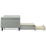 vidaXL Lit de jour avec gigogne et tiroirs gris clair 80x200cm velours