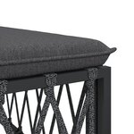 vidaXL Salon de jardin avec coussins 4 Pièces anthracite acier