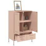 vidaXL Buffet haut rose 68x39x101 5 cm acier laminé à froid