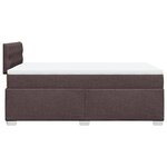 vidaXL Sommier à lattes de lit et matelas marron foncé 120x190cm tissu