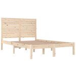 vidaXL Cadre de lit bois massif 120x190 cm petit double