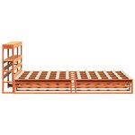 vidaXL Cadre de lit sans matelas cire marron 140x190cm bois pin massif
