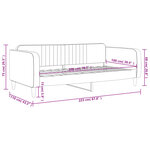 vidaXL Lit de repos gris clair 100x200 cm velours
