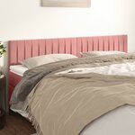 vidaXL Têtes de lit 2 Pièces Rose 90x5x78/88 cm Velours