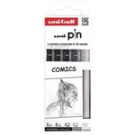 Feutre technique pin 'comics' pf  set de 5 uni-ball