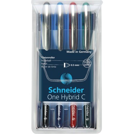 Roller à encre One Hybrid C Pte Conique 03 Pochette 4 assorti SCHNEIDER