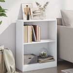 vidaXL Bibliothèque Blanc 60x24x76 cm Bois d'ingénierie