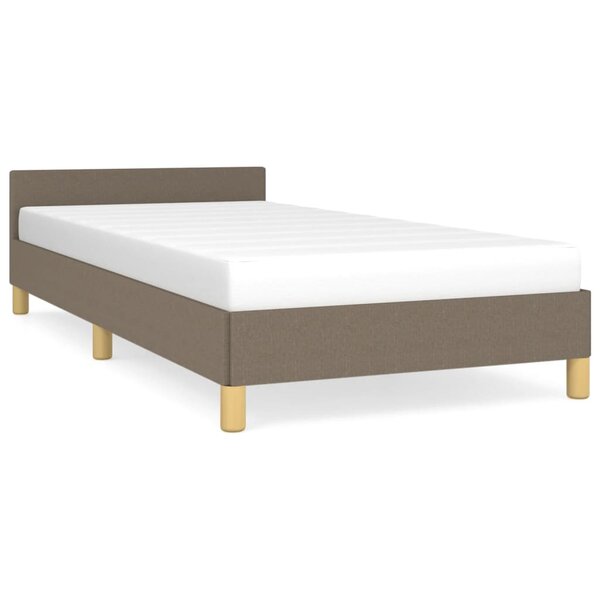 vidaXL Cadre de lit avec tête de lit Taupe 80x200 cm Tissu