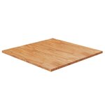 vidaXL Dessus de table carré Marron clair80x80x2 5cm Bois chêne traité