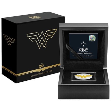 Pièce de monnaie 2 Dollars Niue 2022 1 once argent BE – Logo de Wonder Woman