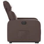 vidaXL Fauteuil inclinable électrique marron similicuir