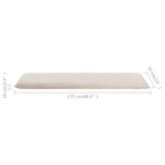 vidaXL Chaise longue pliable Tissu Oxford Blanc crème